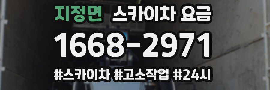 지정면 스카이차 요금