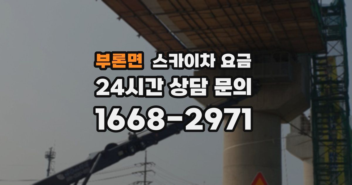 부론면 스카이차 요금