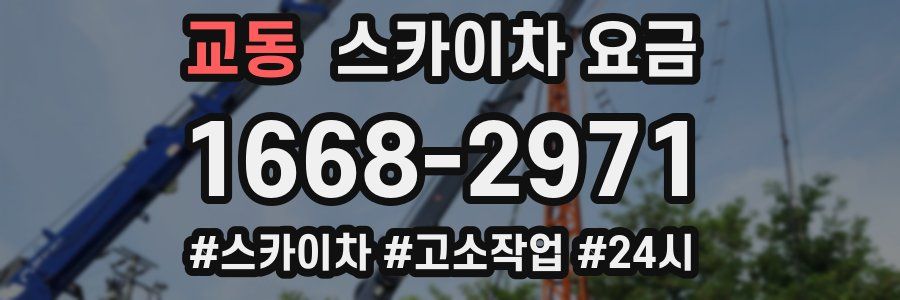 교동 스카이차 요금