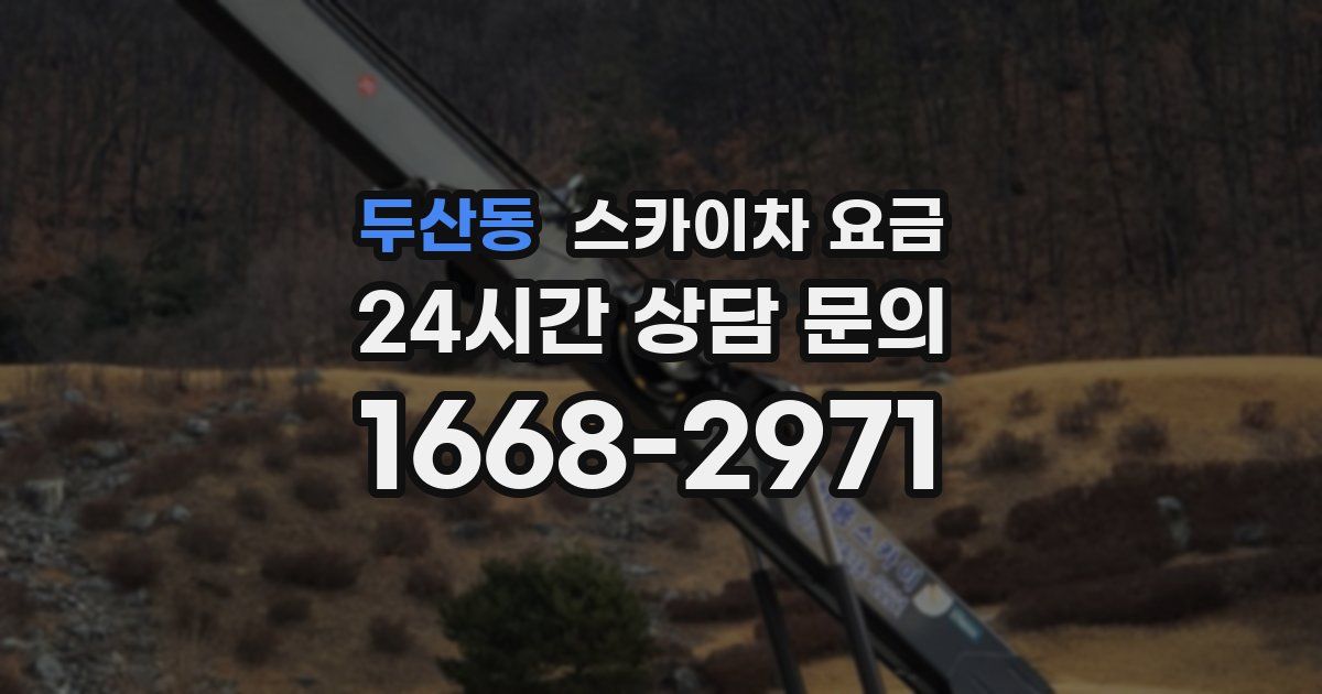 두산동 스카이차 요금