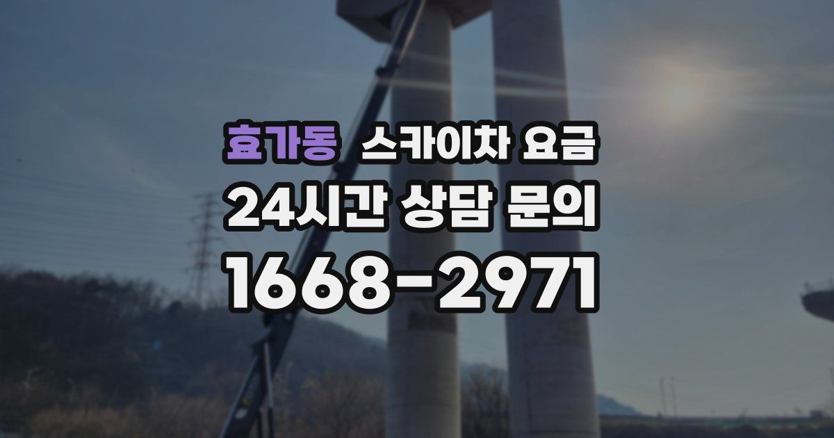효가동 스카이차 요금
