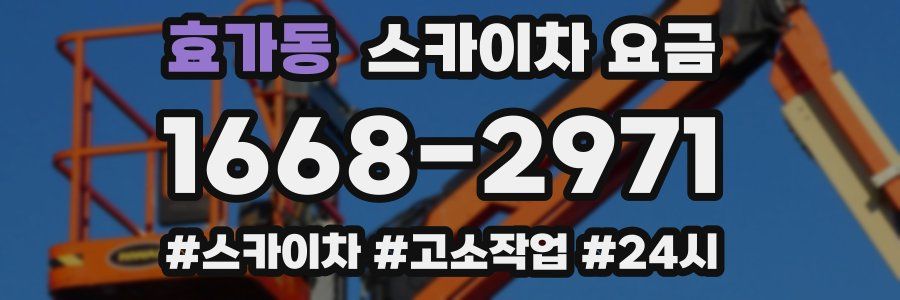 효가동 스카이차 요금