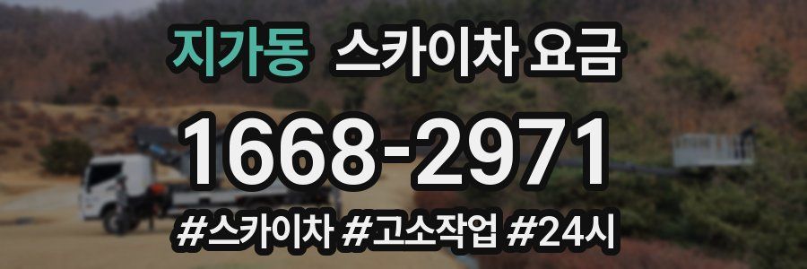 지가동 스카이차 요금