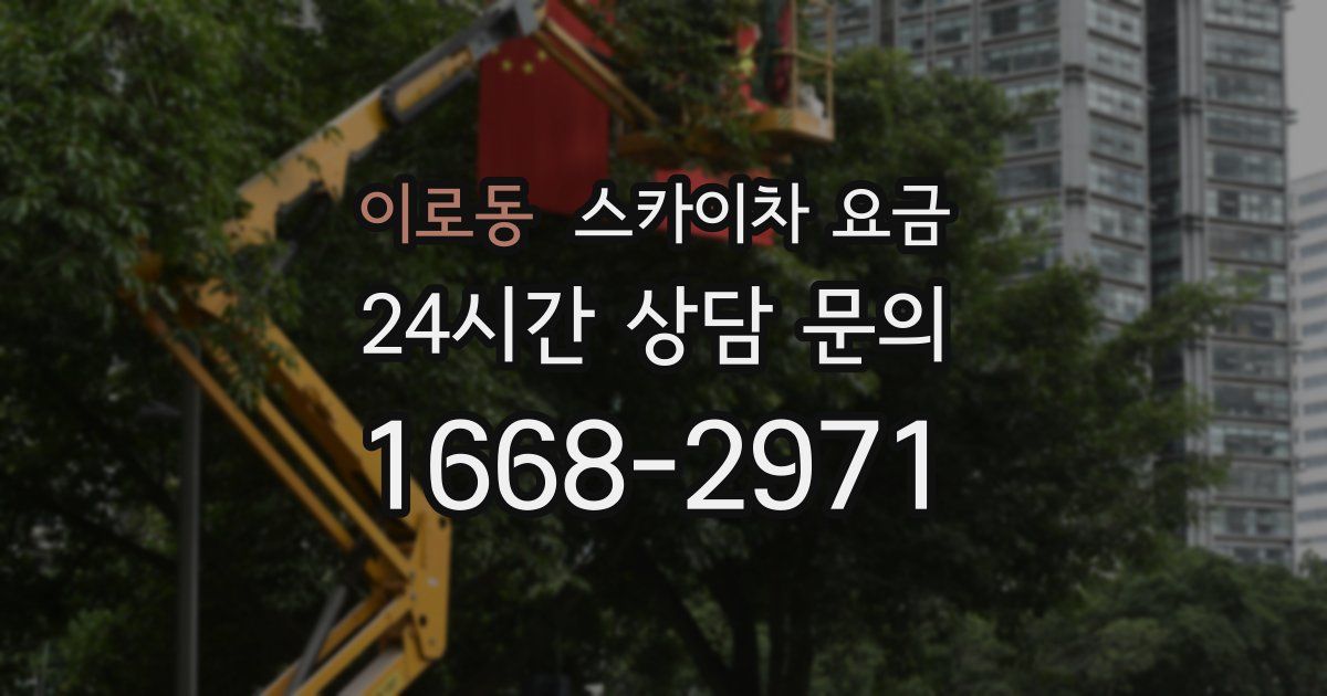 이로동 스카이차 요금