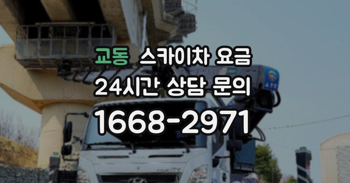 교동 스카이차 요금
