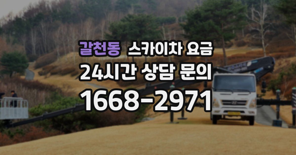 갈천동 스카이차 요금