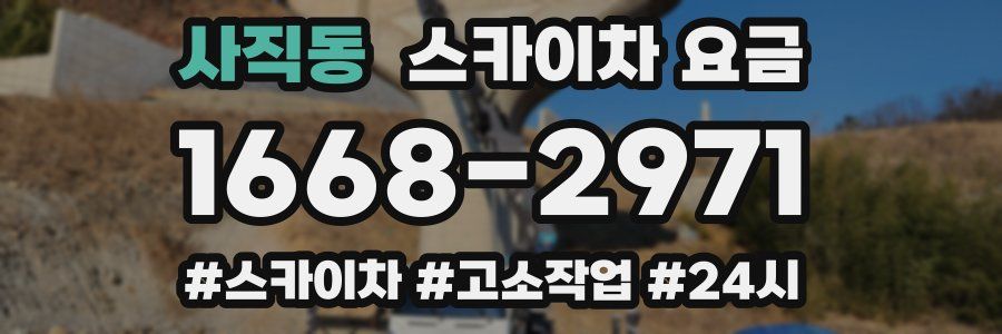 사직동 스카이차 요금