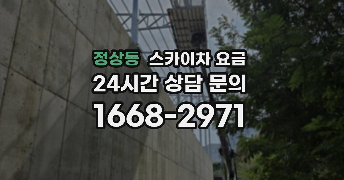 정상동 스카이차 요금