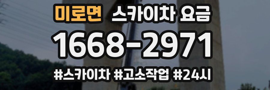 미로면 스카이차 요금