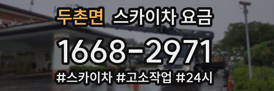 두촌면 스카이차 요금