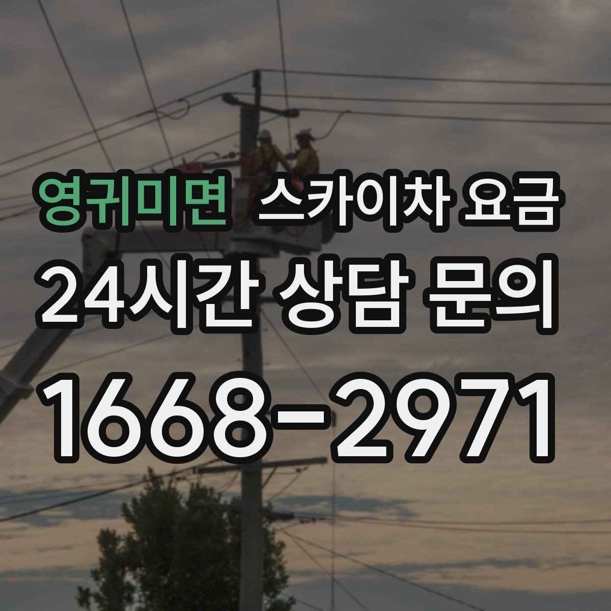 영귀미면 스카이차 요금 가로수·간판·전선이 동선을 막을 때
