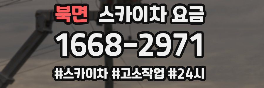 북면 스카이차 요금