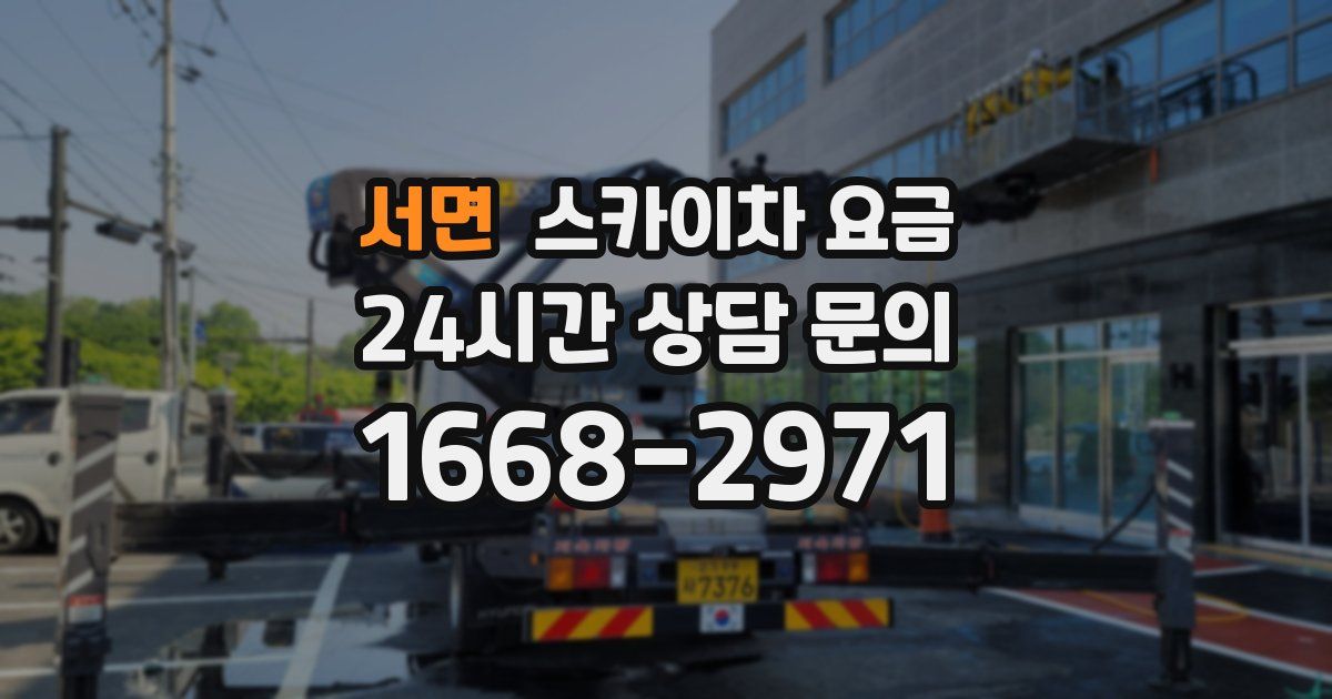 서면 스카이차 요금