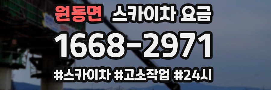 원동면 스카이차 요금