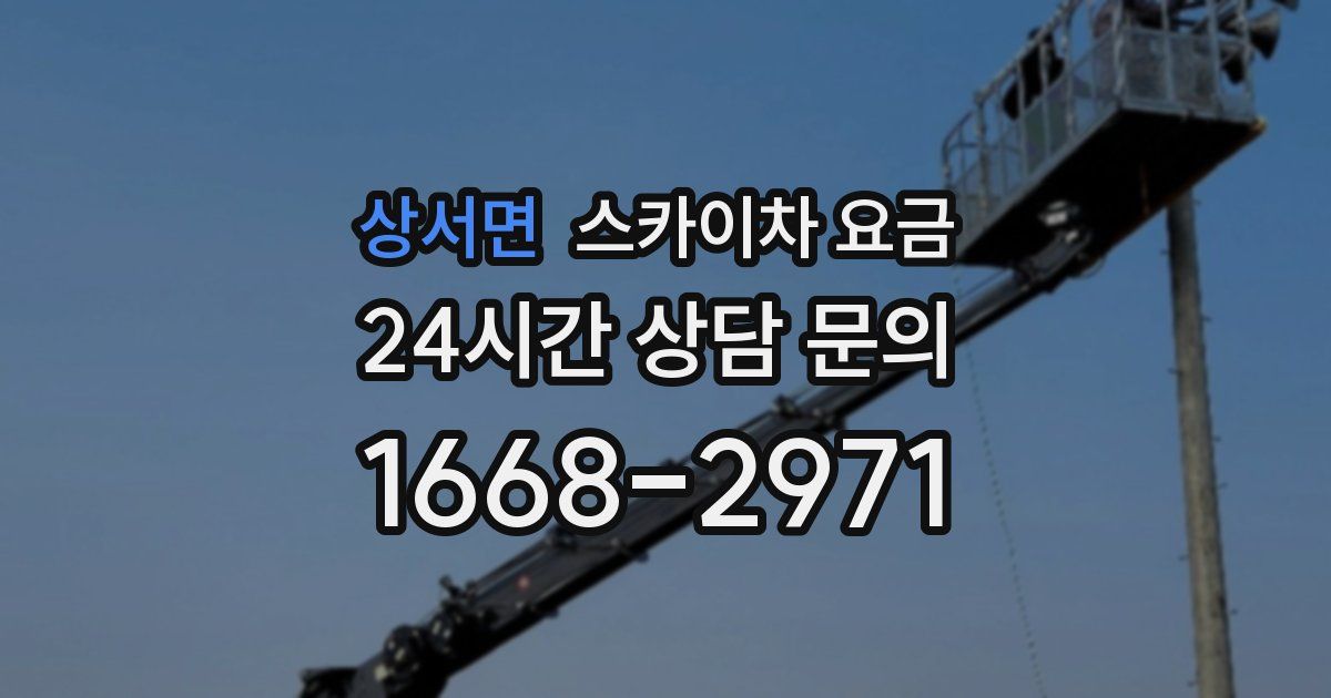 상서면 스카이차 요금