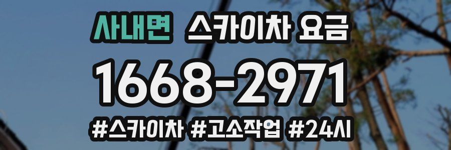 사내면 스카이차 요금