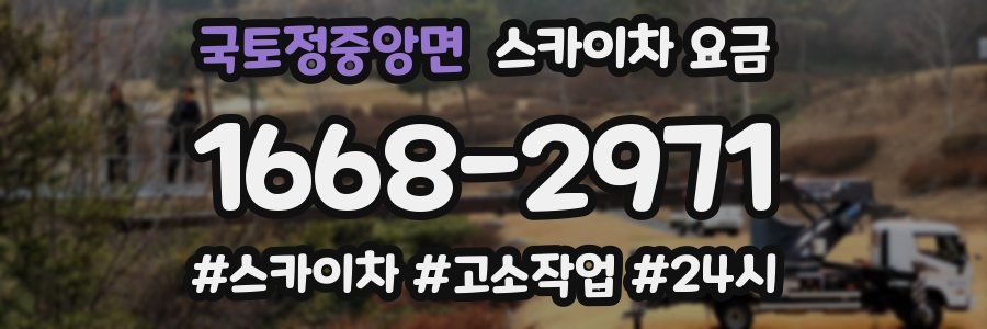 국토정중앙면 스카이차 요금