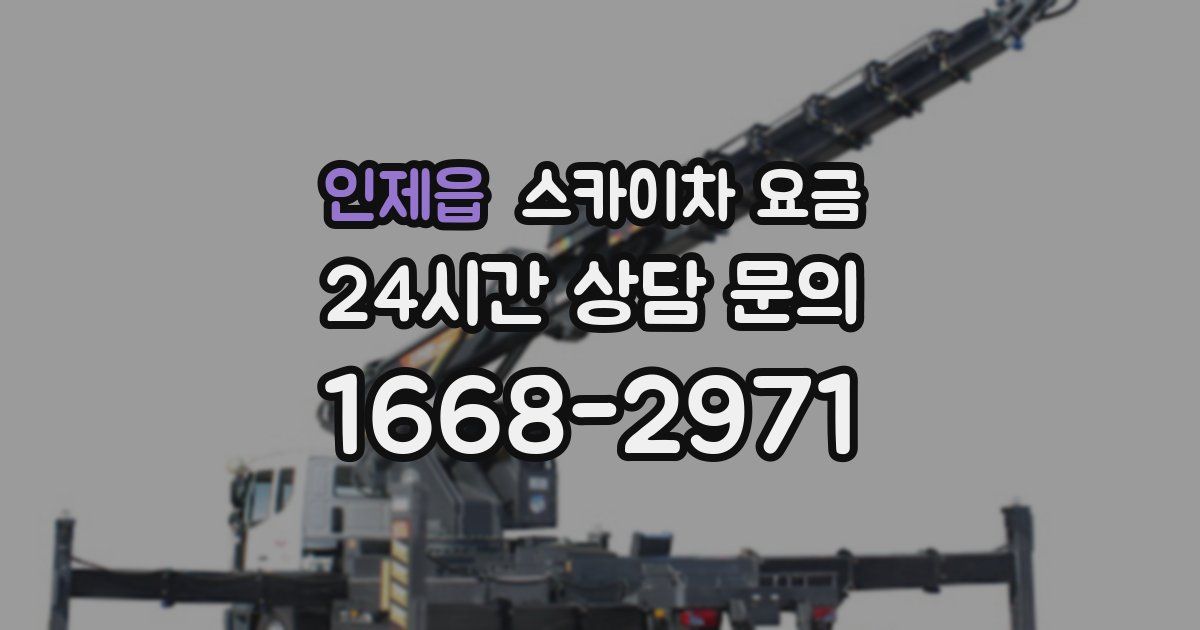 인제읍 스카이차 요금
