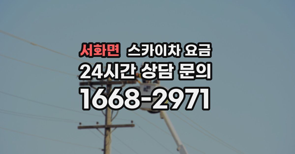 서화면 스카이차 요금