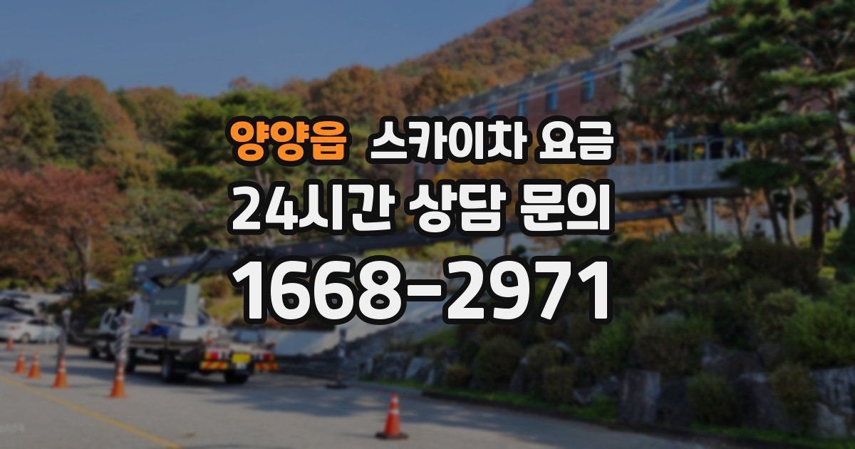 양양읍 스카이차 요금