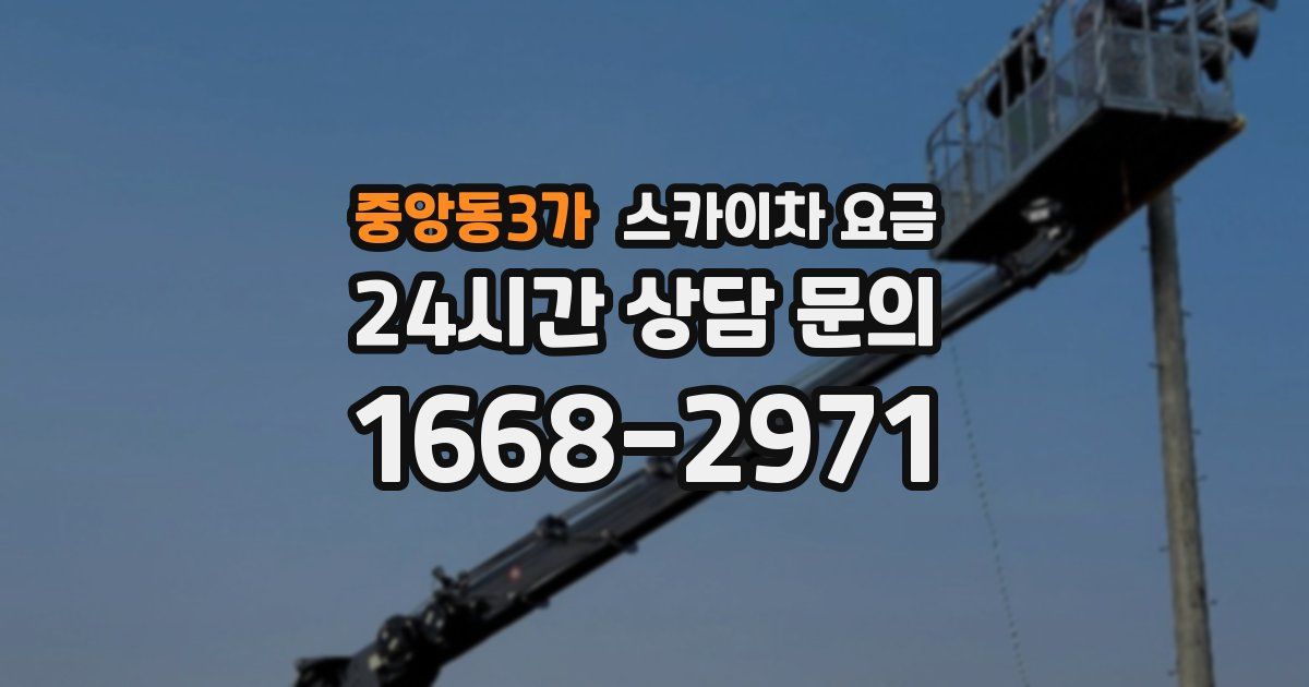 중앙동3가 스카이차 요금