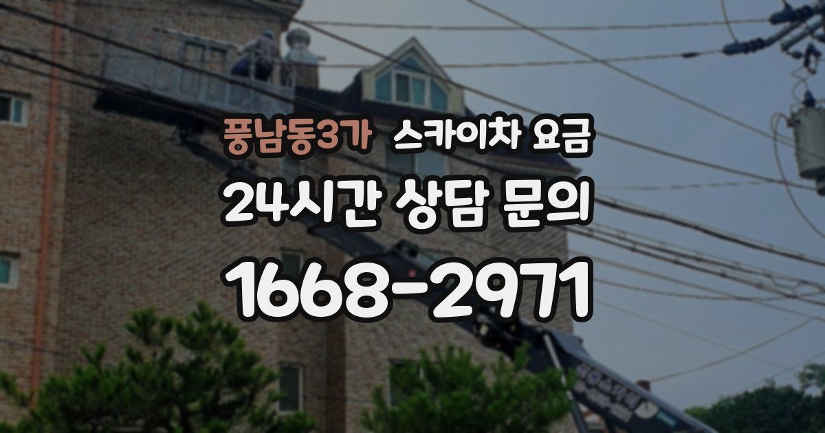 풍남동3가 스카이차 요금