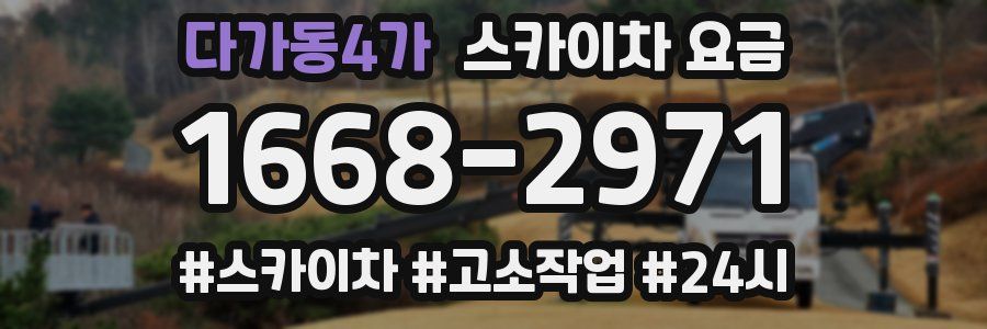 다가동4가 스카이차 요금