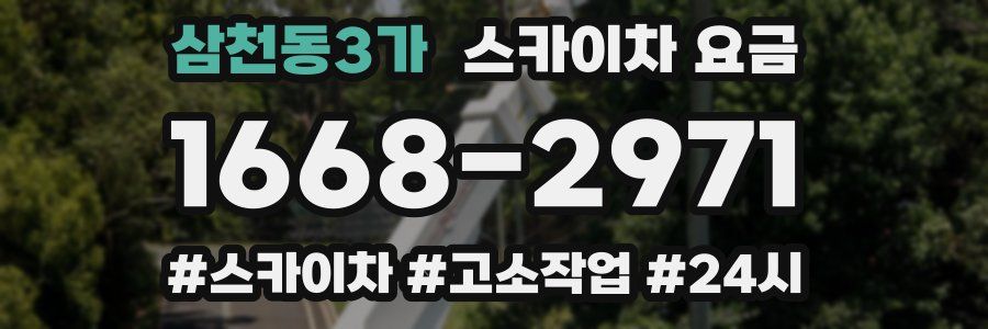 삼천동3가 스카이차 요금