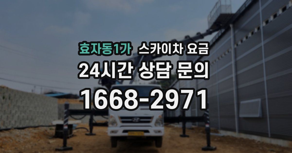 효자동1가 스카이차 요금
