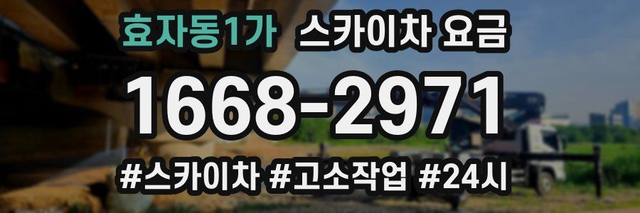 효자동1가 스카이차 요금