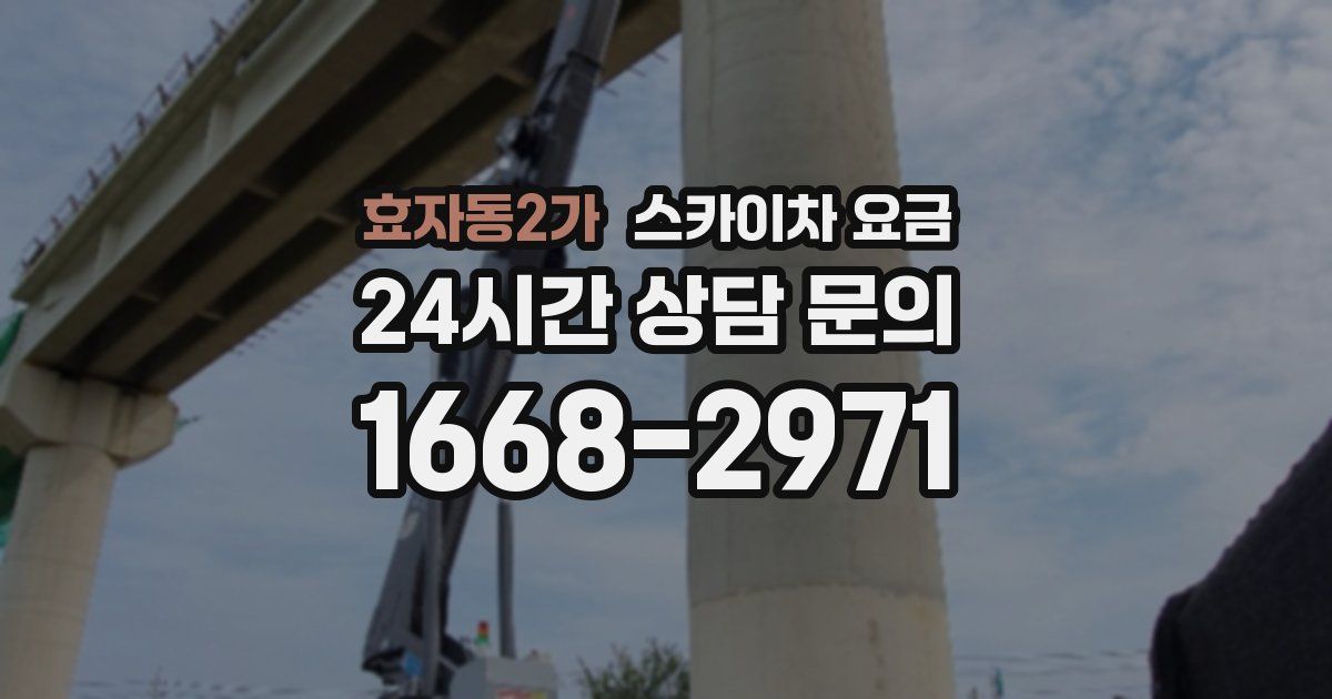 효자동2가 스카이차 요금