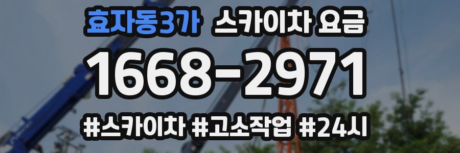 효자동3가 스카이차 요금