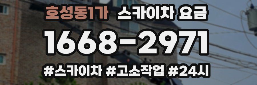 호성동1가 스카이차 요금
