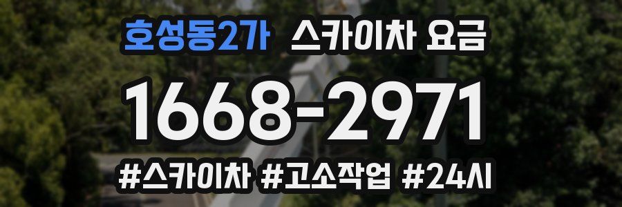 호성동2가 스카이차 요금
