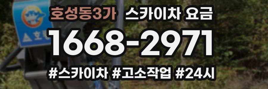 호성동3가 스카이차 요금