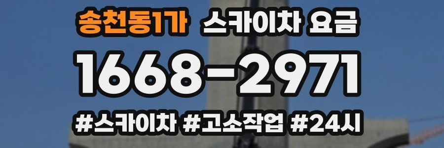 송천동1가 스카이차 요금