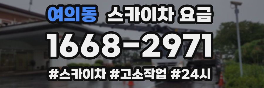 여의동 스카이차 요금
