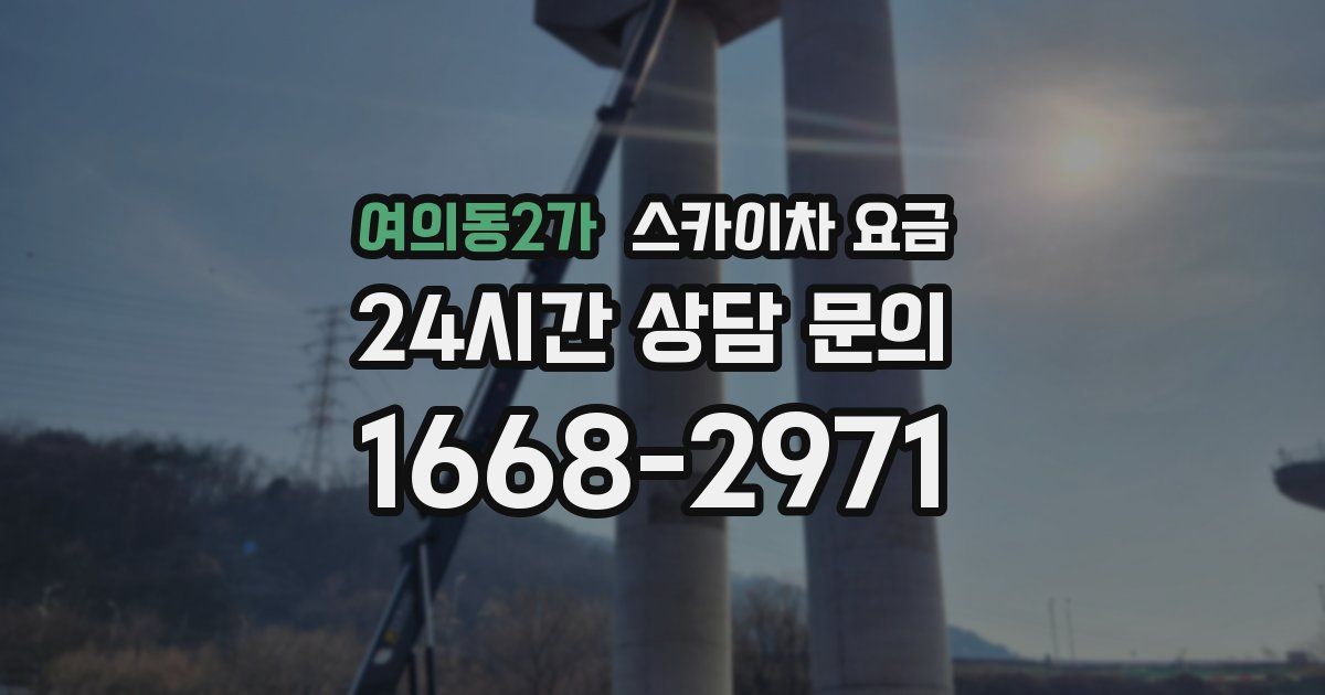 여의동2가 스카이차 요금