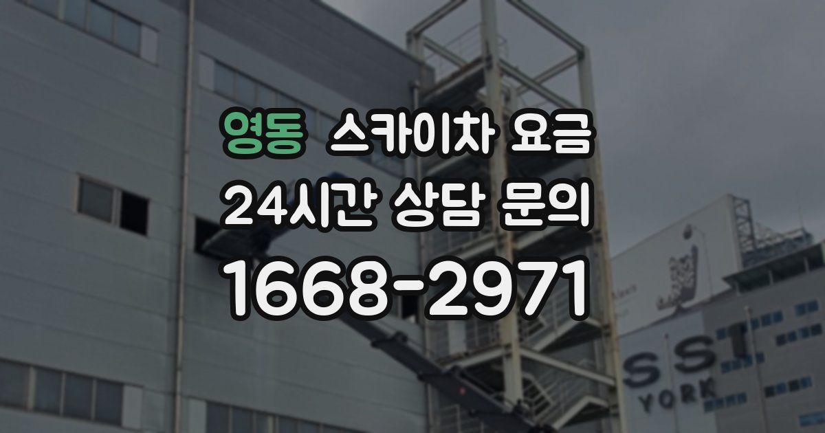영동 스카이차 요금