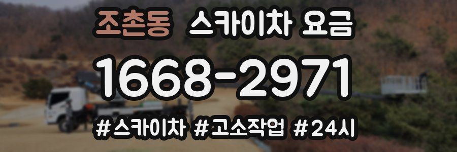 조촌동 스카이차 요금