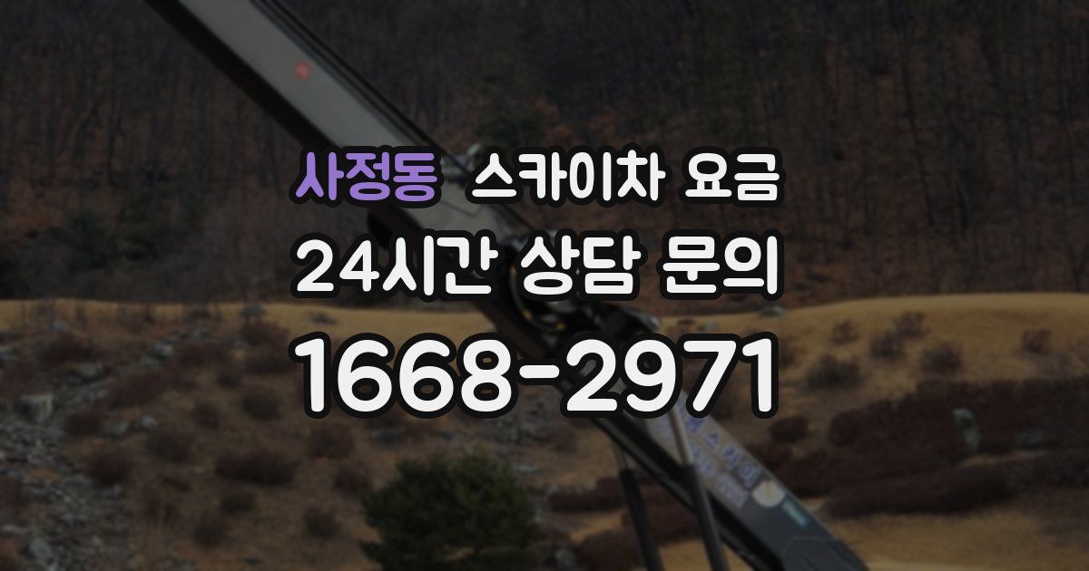 사정동 스카이차 요금