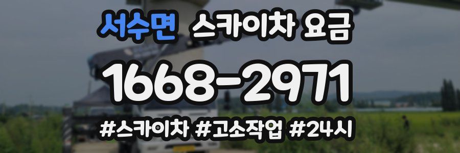 서수면 스카이차 요금