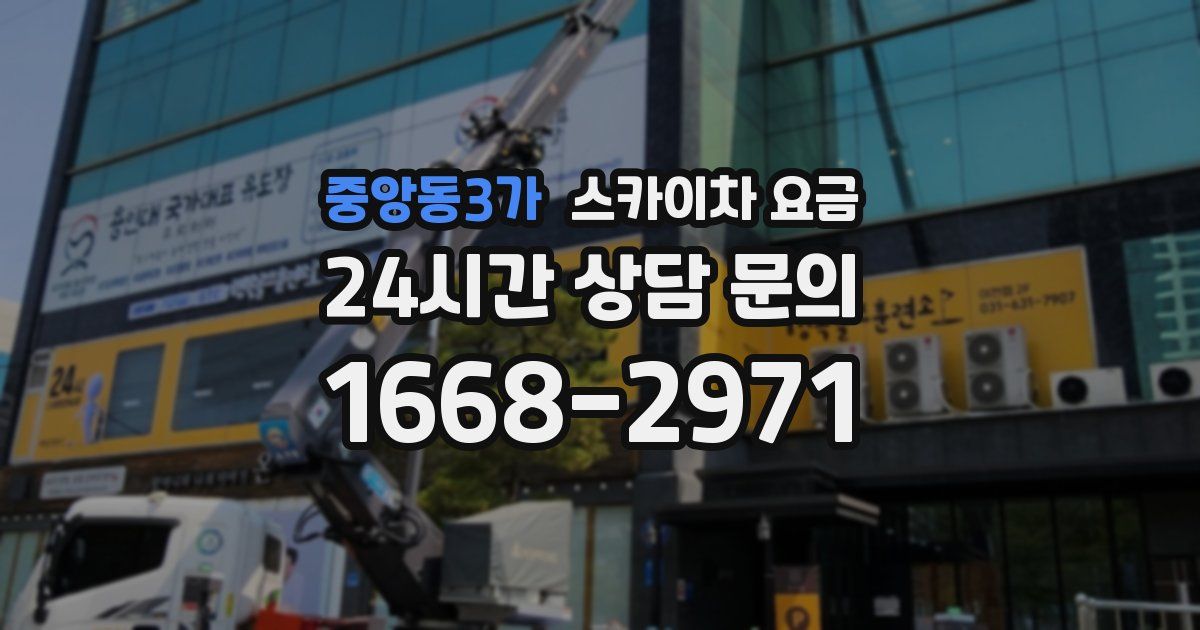 중앙동3가 스카이차 요금
