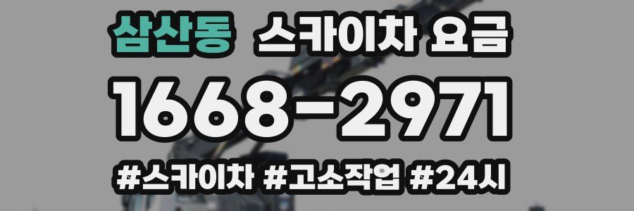 삼산동 스카이차 요금
