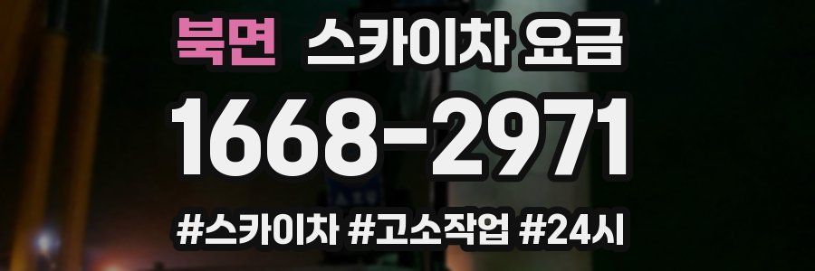 북면 스카이차 요금