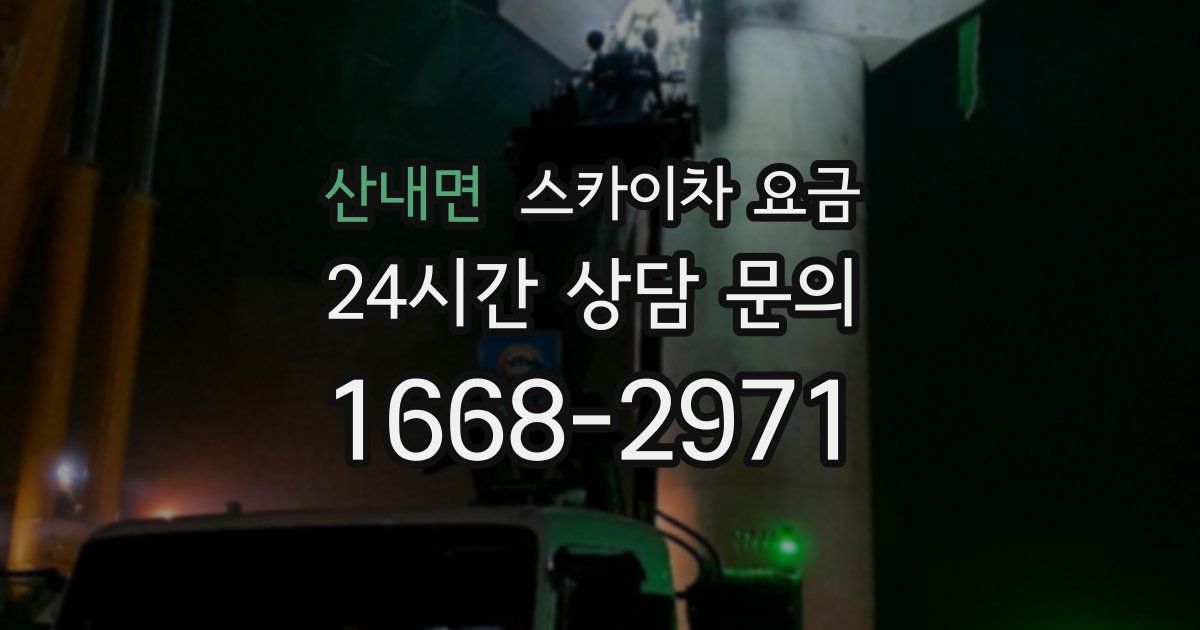 산내면 스카이차 요금