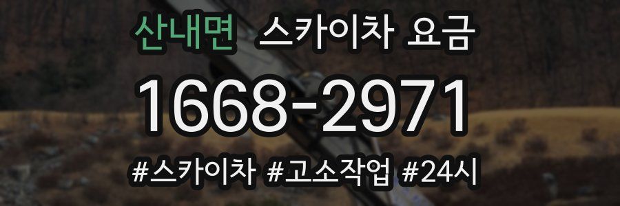산내면 스카이차 요금