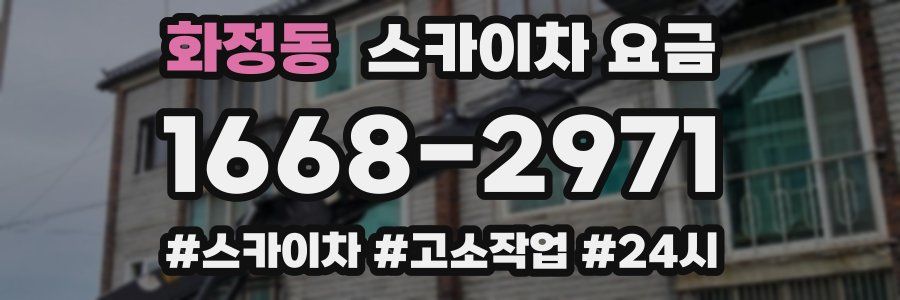 화정동 스카이차 요금