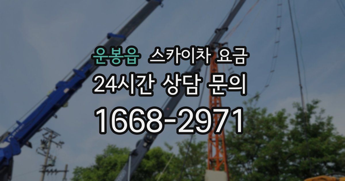 운봉읍 스카이차 요금