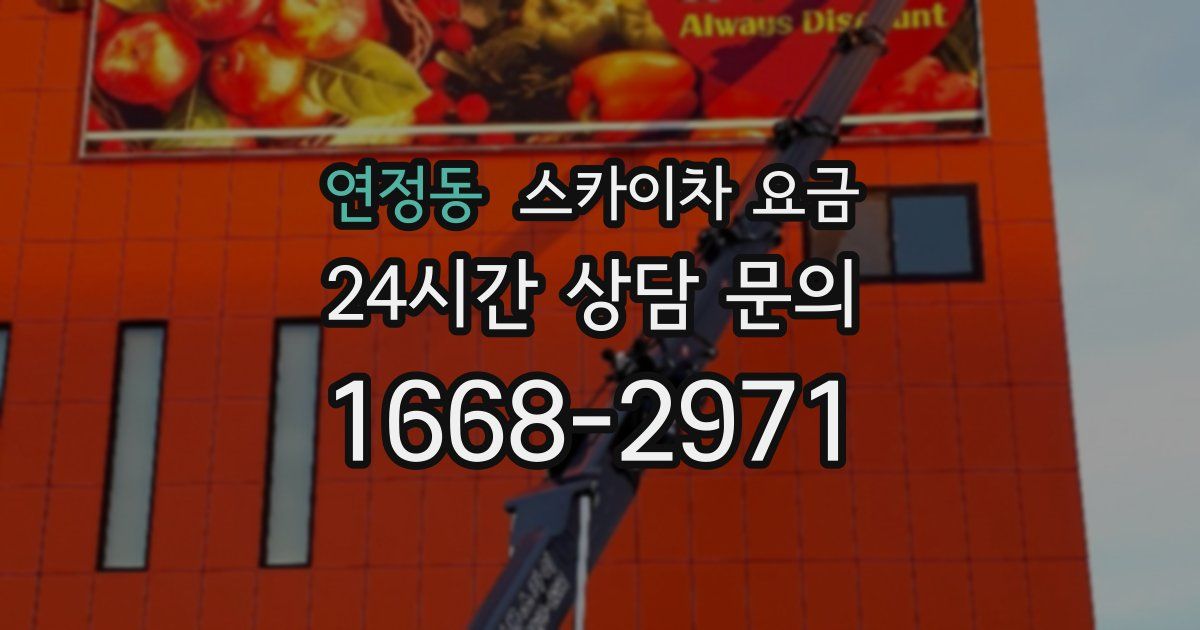 연정동 스카이차 요금